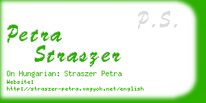 petra straszer business card